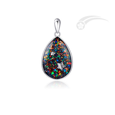 18*25mm Tear Drop Κοσμήματα Galaxy Pendant Ασημένια Συλλογή Κοσμήματα